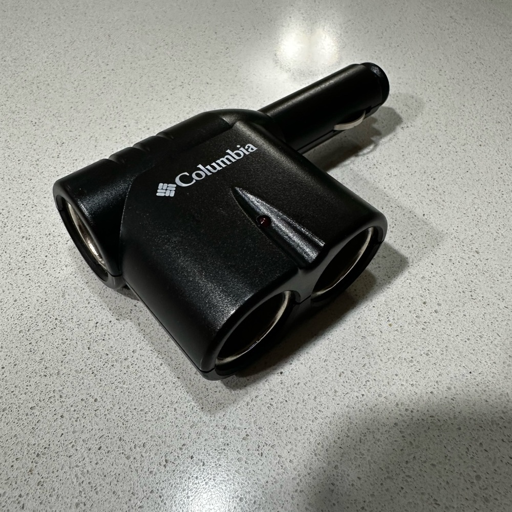 Columbia 3 Way Black Car Charger 12 Volts